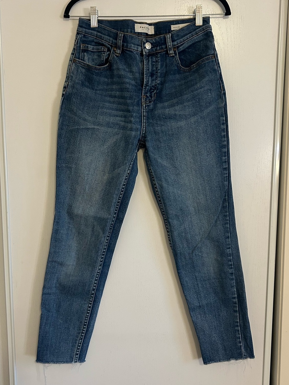 PacSun Women's Slim High Rise Jeans in Dark Blue Wash